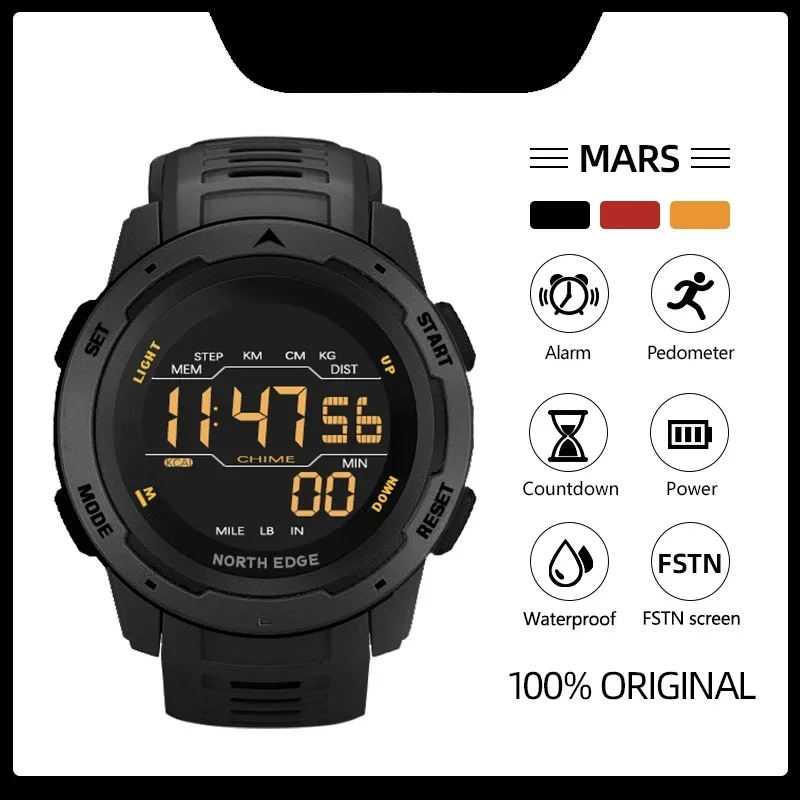 2025 New Mens Smart Watch Women Sportswatch Dual Time Running Pedometer Countdown Waterproof 50m Digital Alarm Military Clock