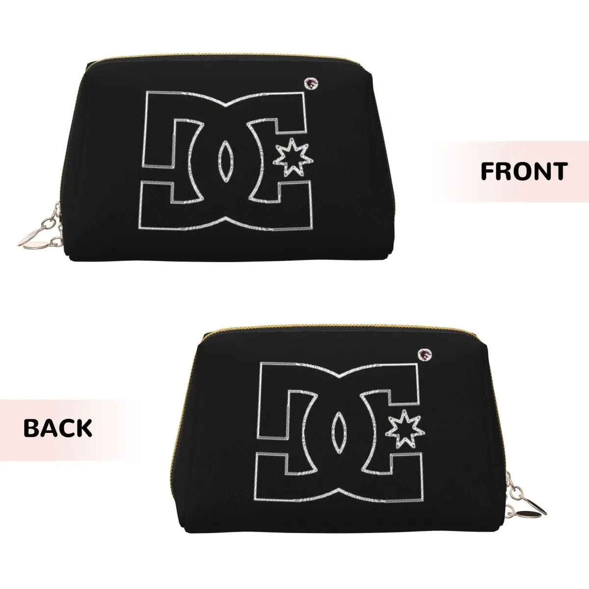 DC Shoe Co Women Cosmetic Bag Travel Makeup Organizer Pouch Toiletry Storage Dopp Kit Case