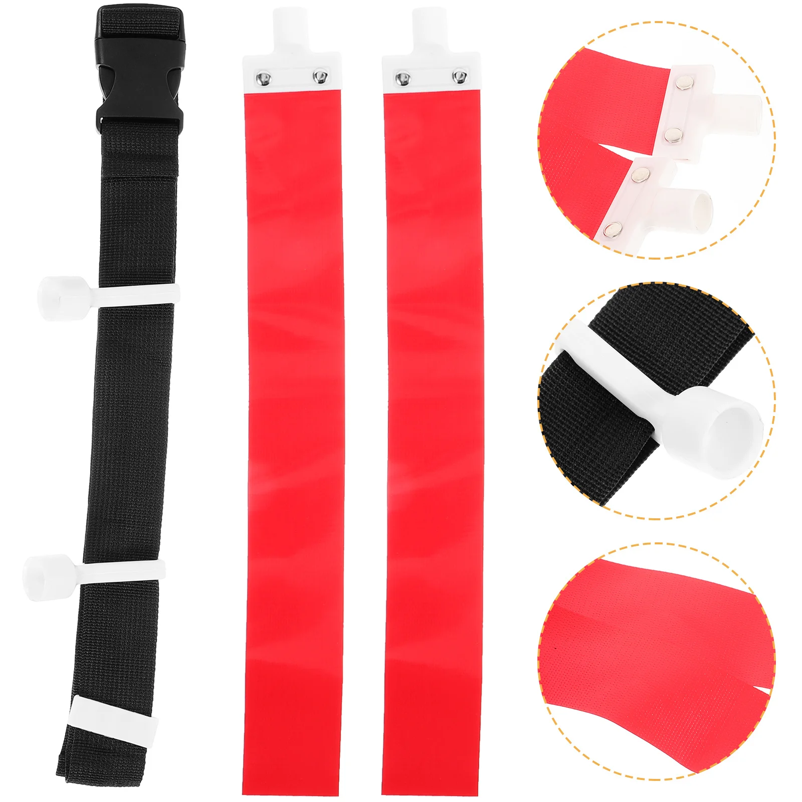 

Adjustable Flag Belt for Football and Rugby Slide-Style Waist Flags Reusable Outdoor Game Supplies for Men Women All Ages