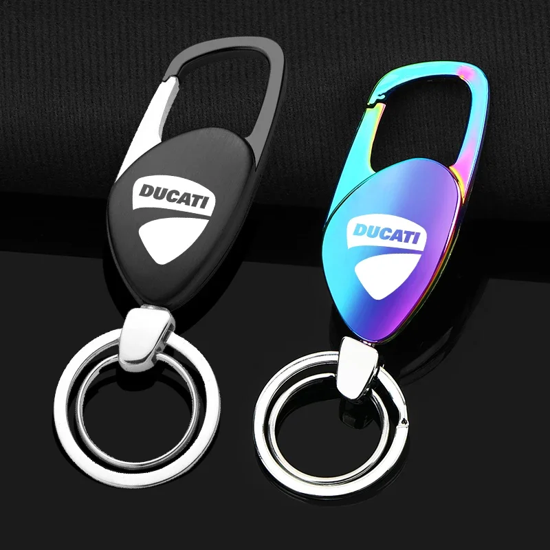 YSK High-grade Metal Key Chain Car Motorcycle Key Ring Men's Key Ring For Ducati Panigale Diavel Superleggera V4 V2 Scrambler