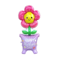 1set 3D Stand Pedestal Mom Heart Foil Balloons Base Floriation Mother's Day Balloon Mother's Day Party Decorations
