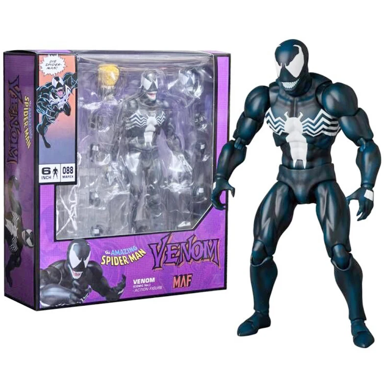 Venom Mafex 088 Marvel Spider-Man Comic Ver Re-Release Action Figures The Amazing Spiderman Collectible Toys Children For Gifts