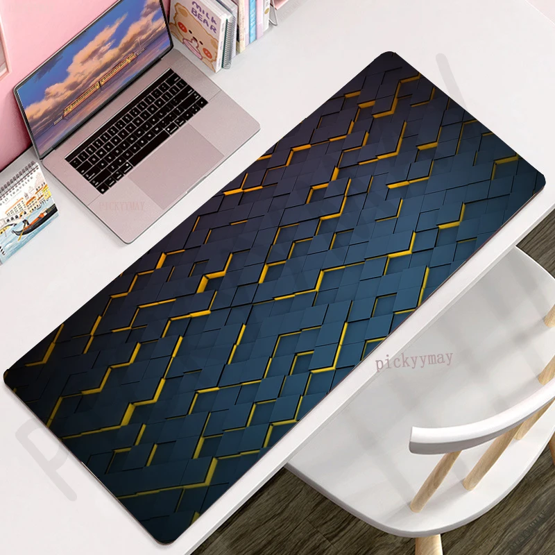 Imagem -03 - Grande Jogo Mousepads Geométrica Mouse Pad Computador Mousepad Mouse Mat 90x40cm Almofadas de Mesa para pc Teclado Mats Tapete de Mesa