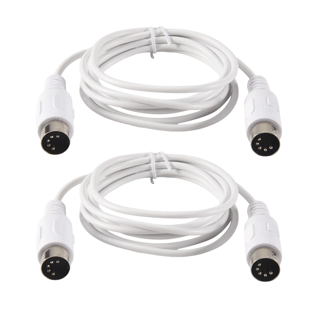 SMIEA 2 ชิ้น MIDI สาย 5 พินชาย 5 พินไฟฟ้าเปียโนคีย์บอร์ด PC Cable, 1.5 เมตร
