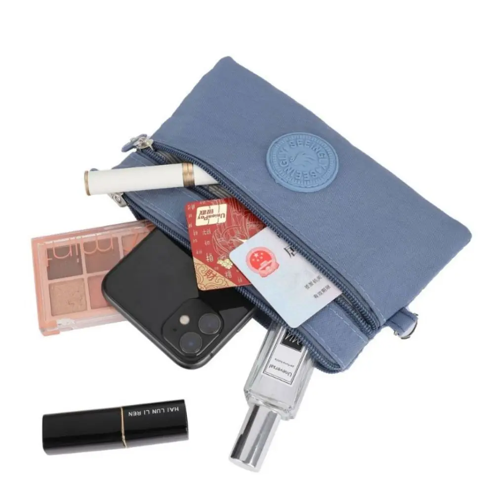 Portable Coin Purse Handbag Women Wallet Zipper Clutch Nylon Gifts Mobile Phone Bag Ladies