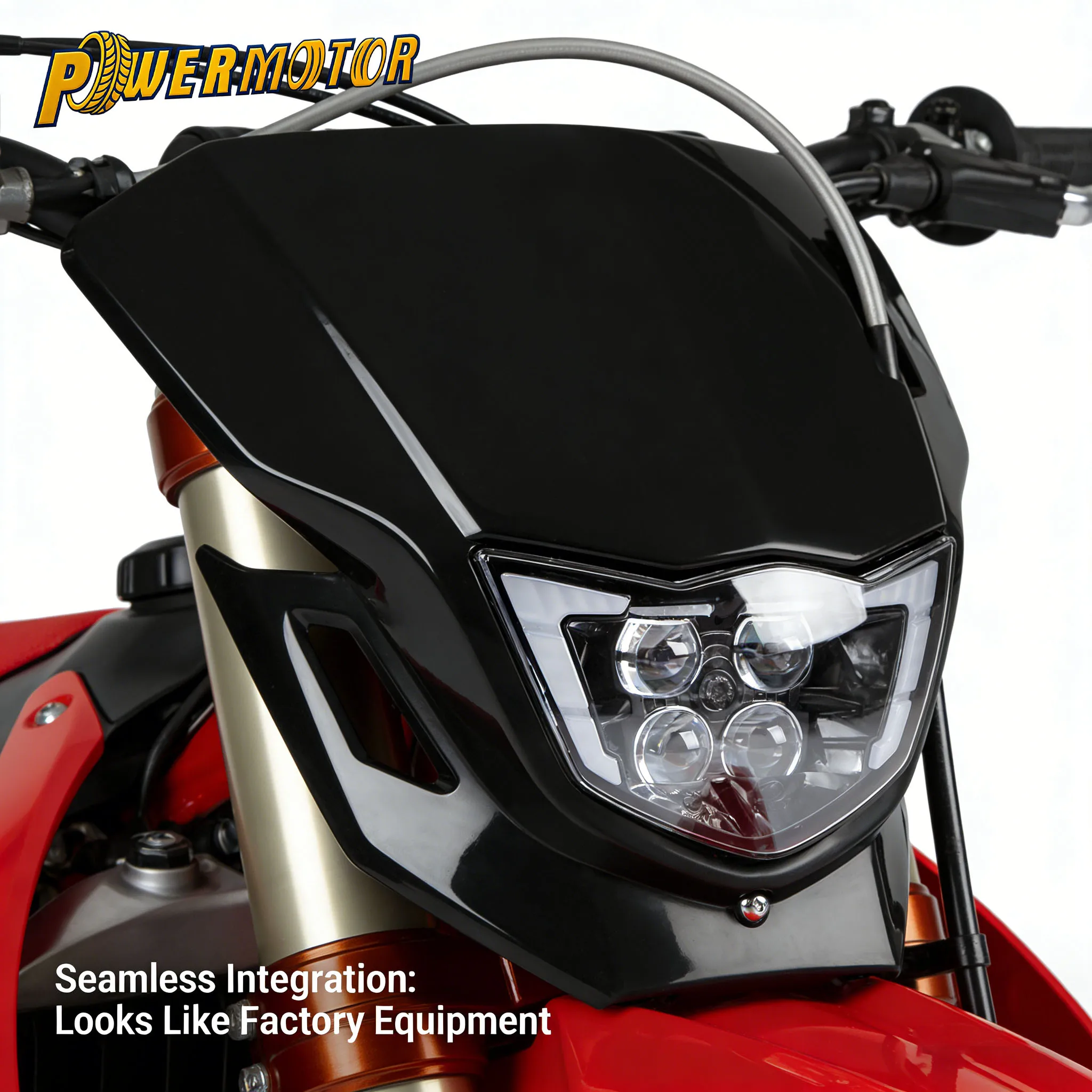

Motocross LED Headlight High Low Beam For Yamaha WR250F WR450F YZ250F YZ450F 2015-2019 CQR250 Dirt Bike Headlamp Accessories
