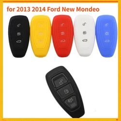 Silicone 3 Buttons Car Key Case Cover for 2013 2014 Ford New Mondeo Silicone Auto Key Cover