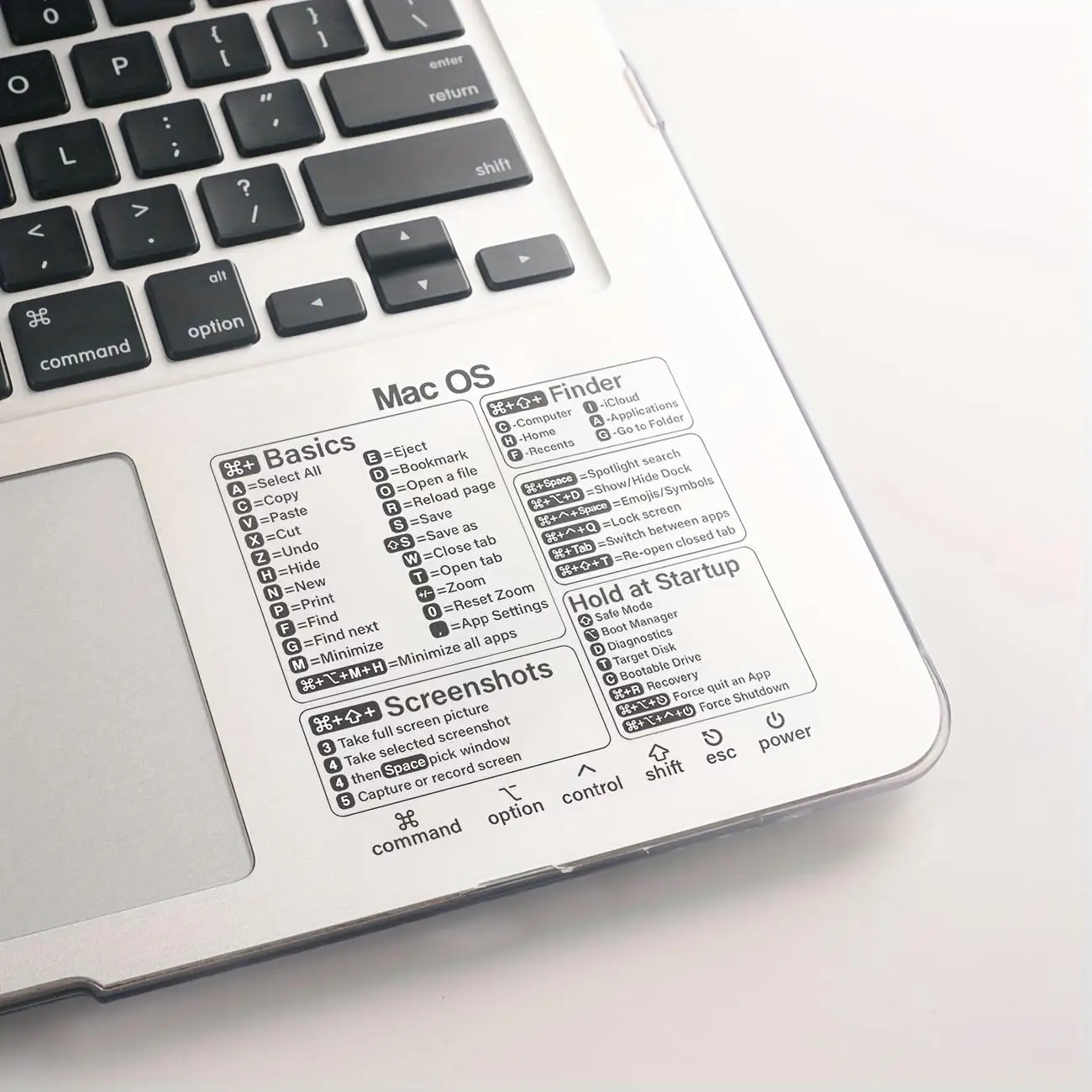 1pc Reference Keyboard Shortcut For Windows/Mac OS Shortcut Sticker For Laptop Computer