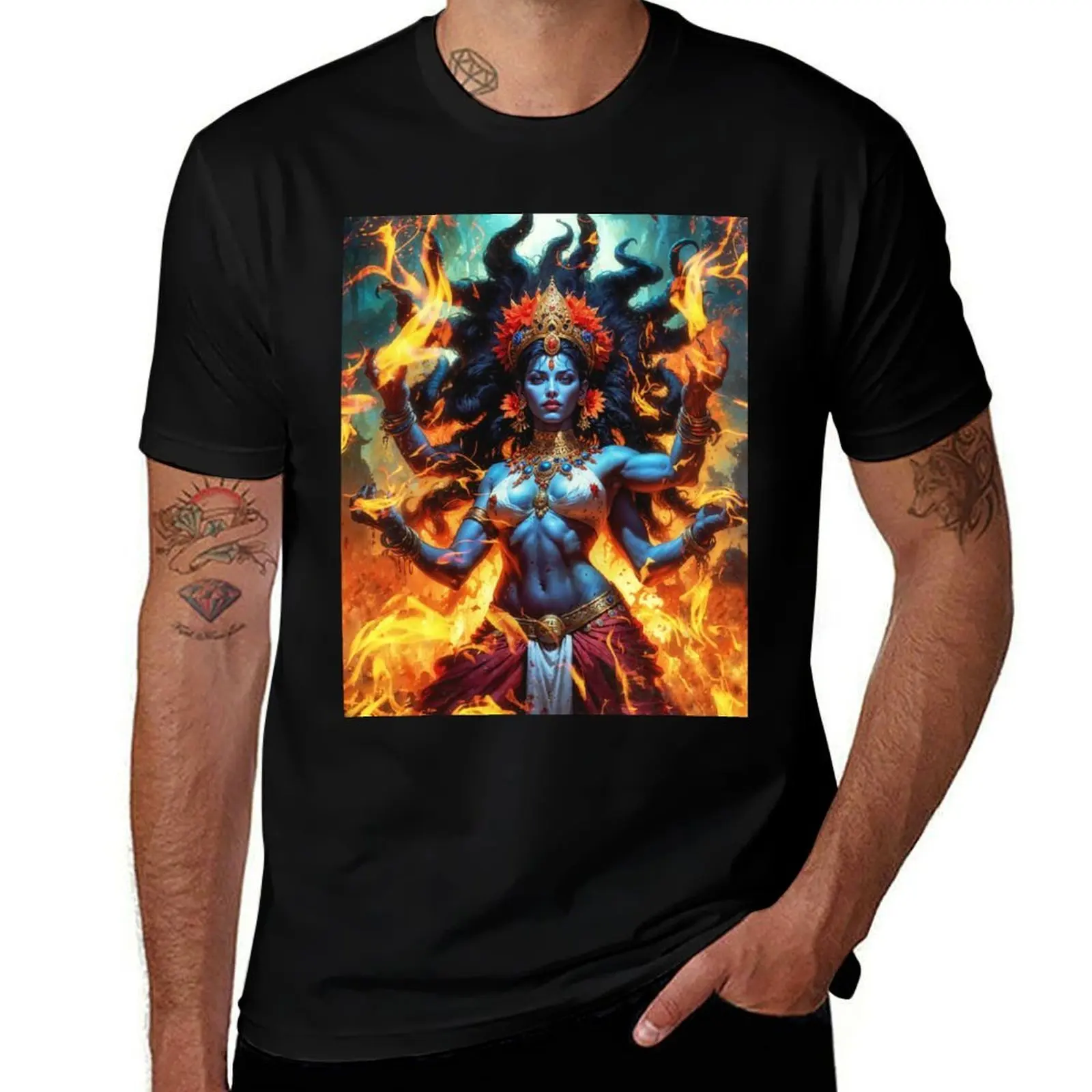 

Divine Kali Ma T-Shirt quick drying tees anime tshirt mens tall t shirts