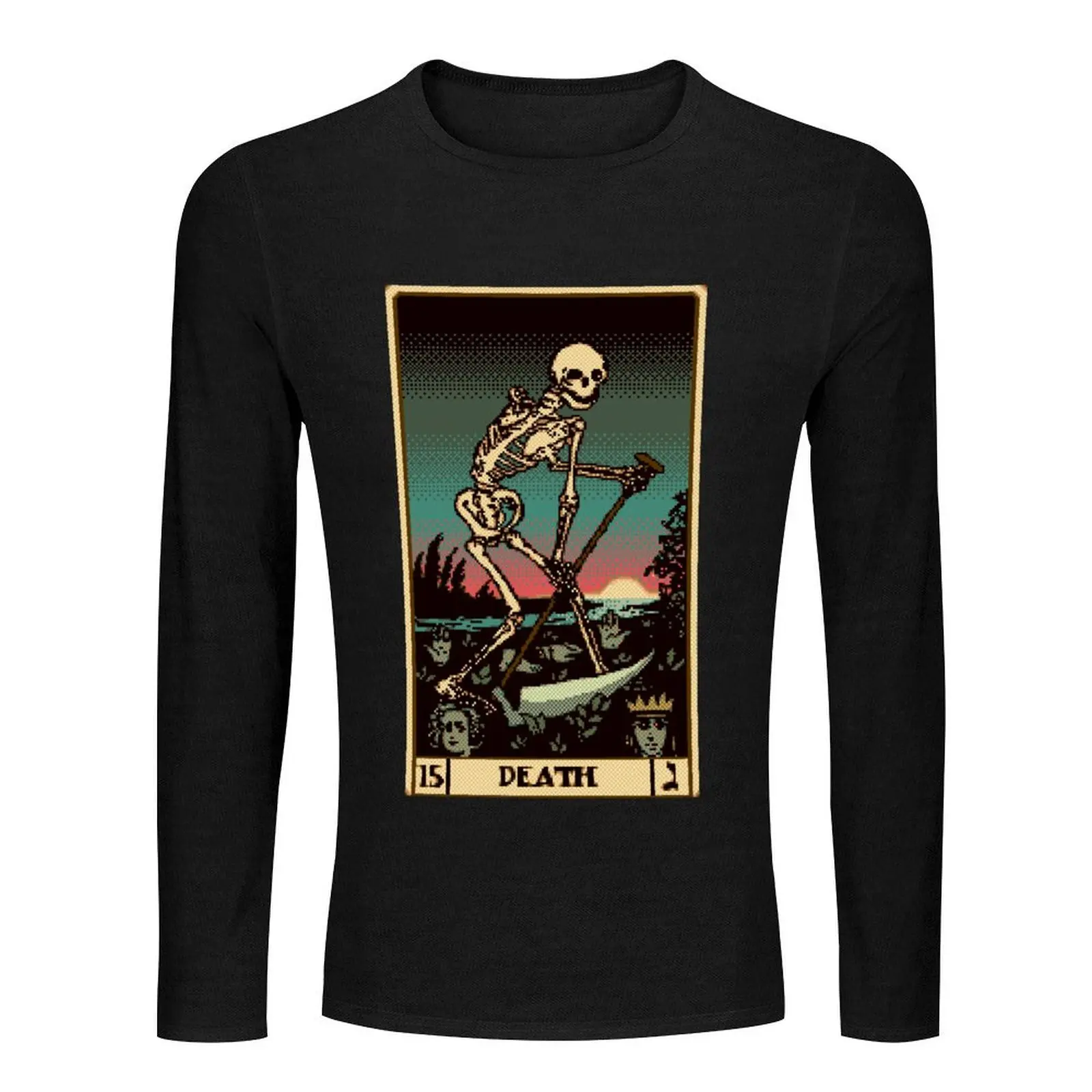 Tarot Deck Death Long T-Shirt graphic t shirts aesthetic clothes mens graphic t-shirts funny