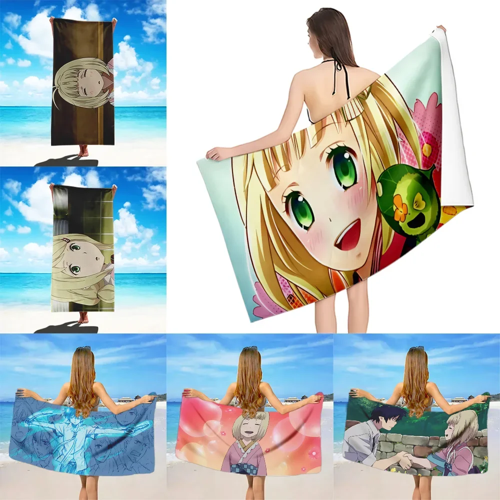 Anime Blue Exorcist Shiemi Moriyama Beach Towel Microfiber Sand Free Quick Dry Soft Sandproof Pool Towels Gift for Women Travel