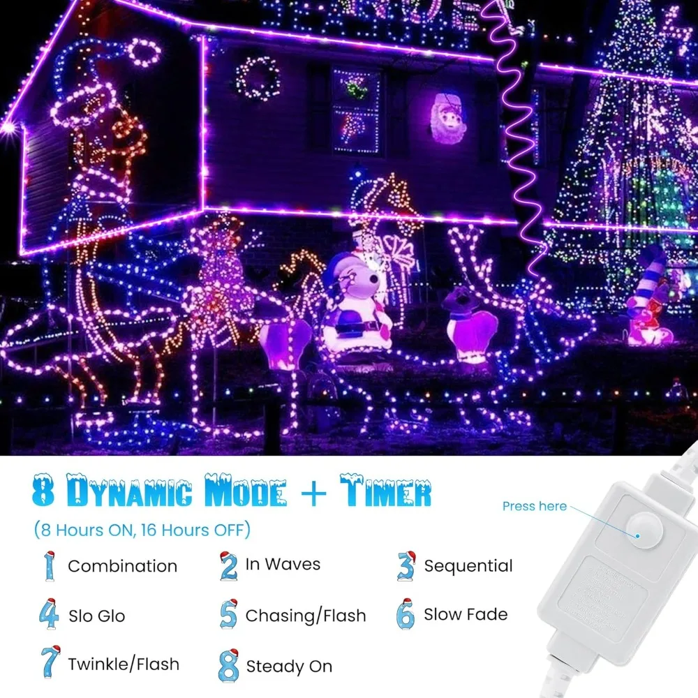 Festival Lantern, Purple Halloween Tube Lights, 8 Modes Connectable Indoor Outdoor Clear Tube Decorative, Festival Lantern