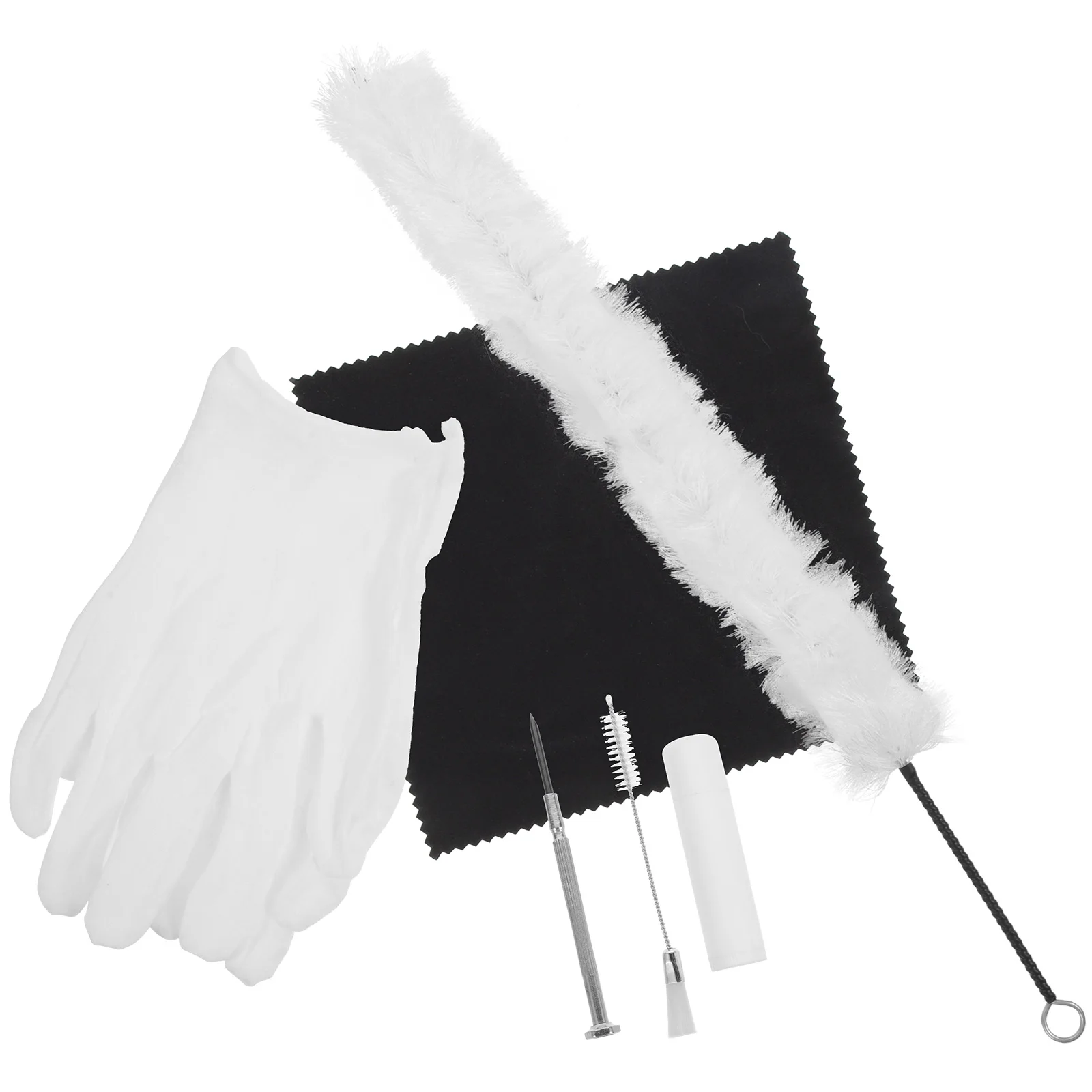 

1 Set Flute Kit Clarinet Saxophone Maintenance Tools Reusable Cloth Brush Supplies Stain Removal Accessories For Instruments