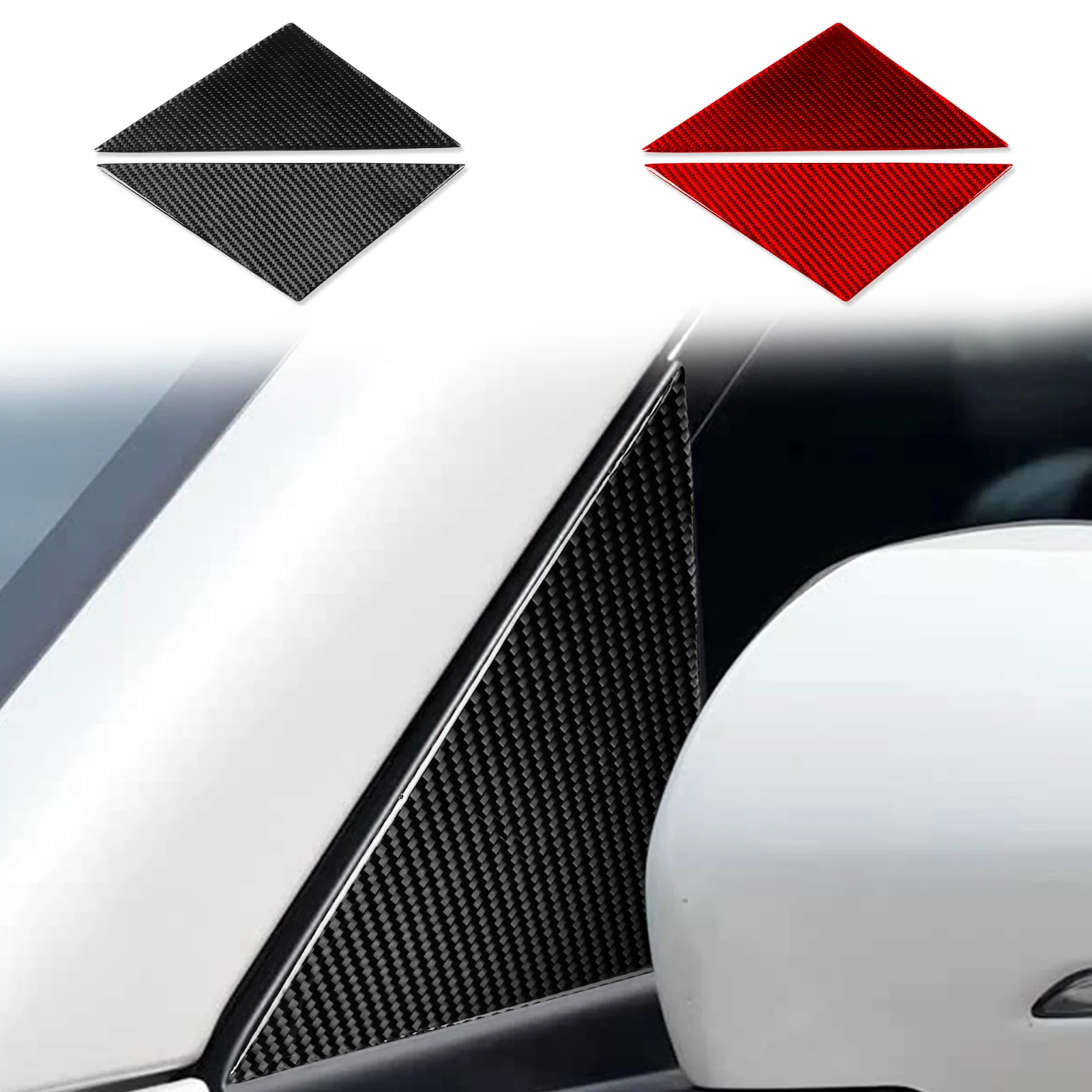 For Suzuki Vitara LY Escudo 2015‑2024 Carbon Fiber Window Triangle Pillar Trim Car Interior Modification Accessories Sticker
