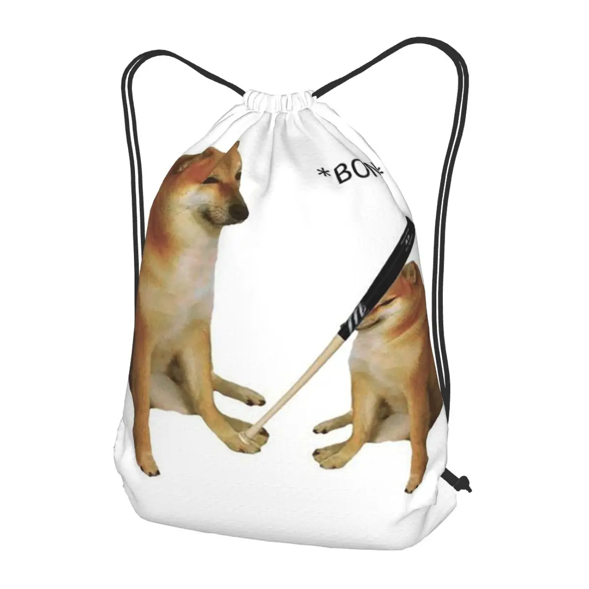 Shiba Inu Dog Bonk Meme Backpacks Multi-function Drawstring Bags Sports Bag Book Bags for Travel Students
