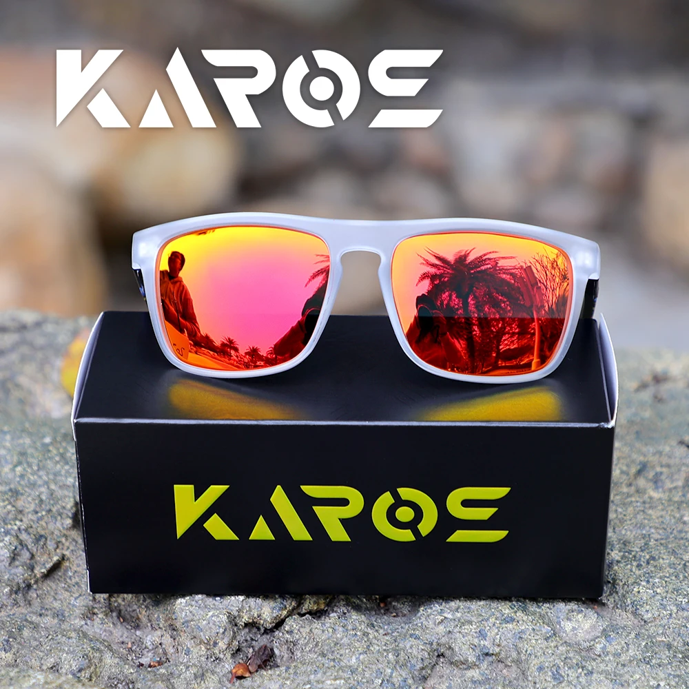 

KAROS Men's Polarized Sunglasses UV400 Square Casual Outdoors Sun Glasses Women Unisex Sunglass For Couple With Case