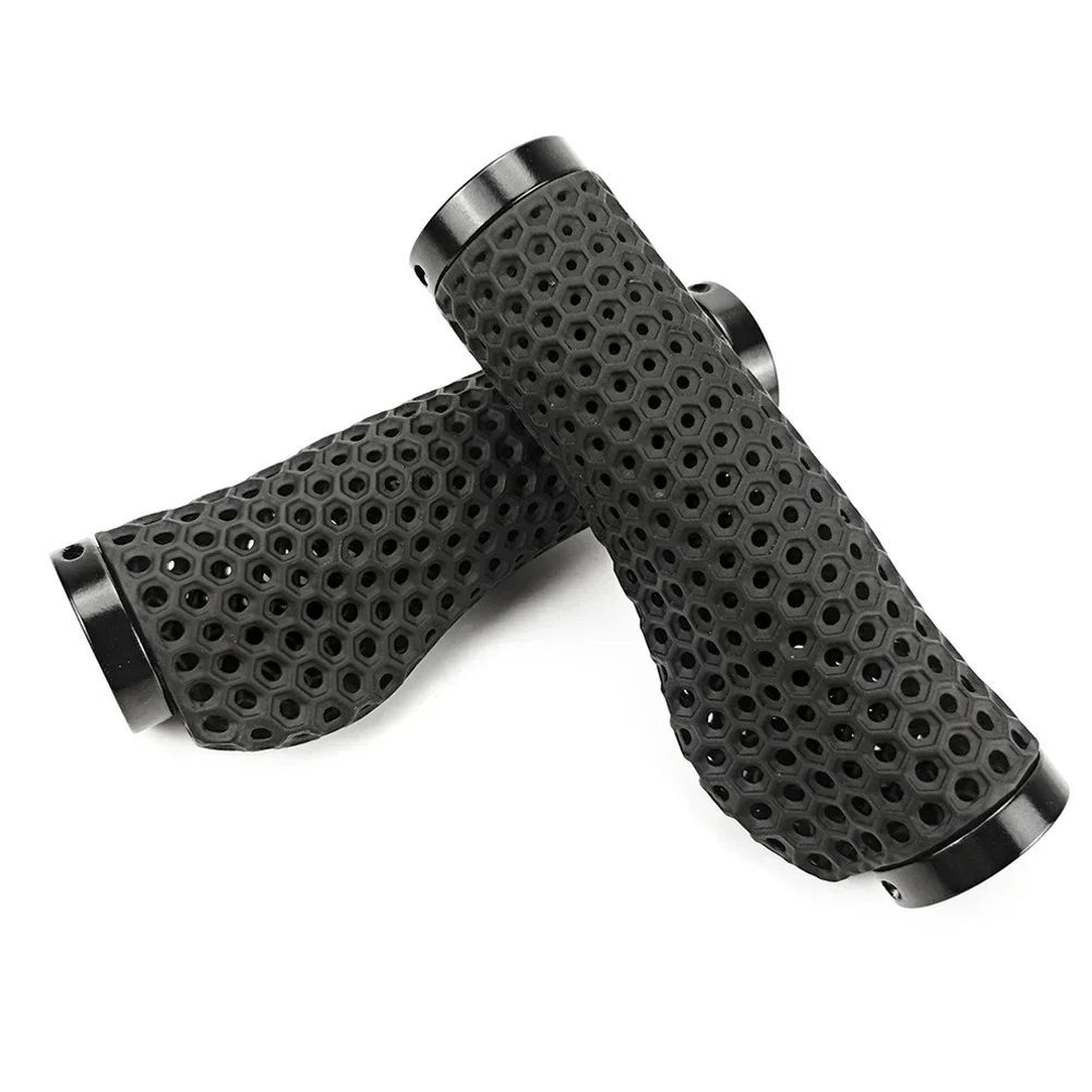 Bicycle Handlebar Grips Shock-absorbing Breathable Handle Cover Ergonomic Grips For Mountain Bike 3D Printed Ventilated Grips