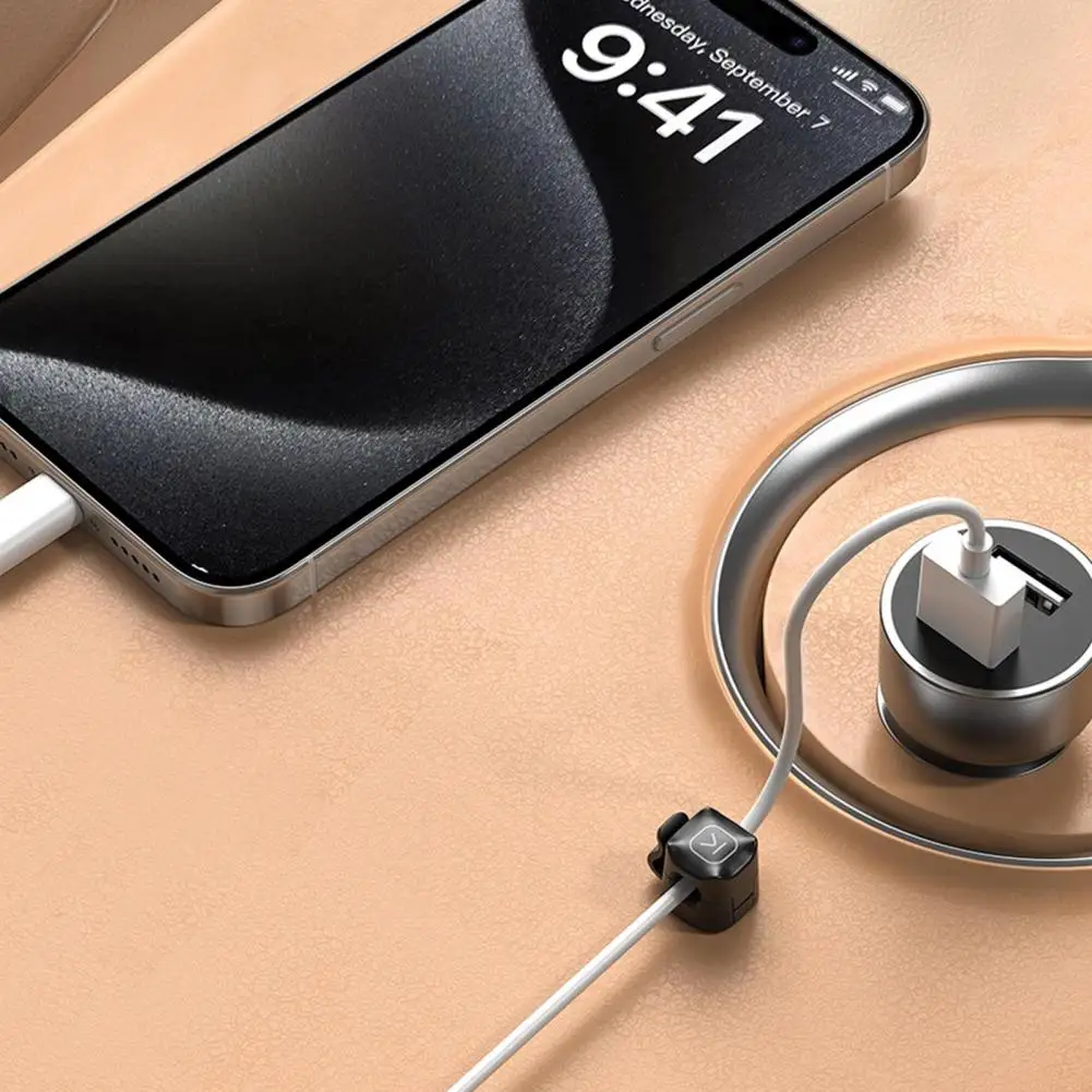 6 PCs Data Cable Clips Cable Organizer Desktop Wire Cord Fixing Organization Clamp Holder For Desk Nightstand