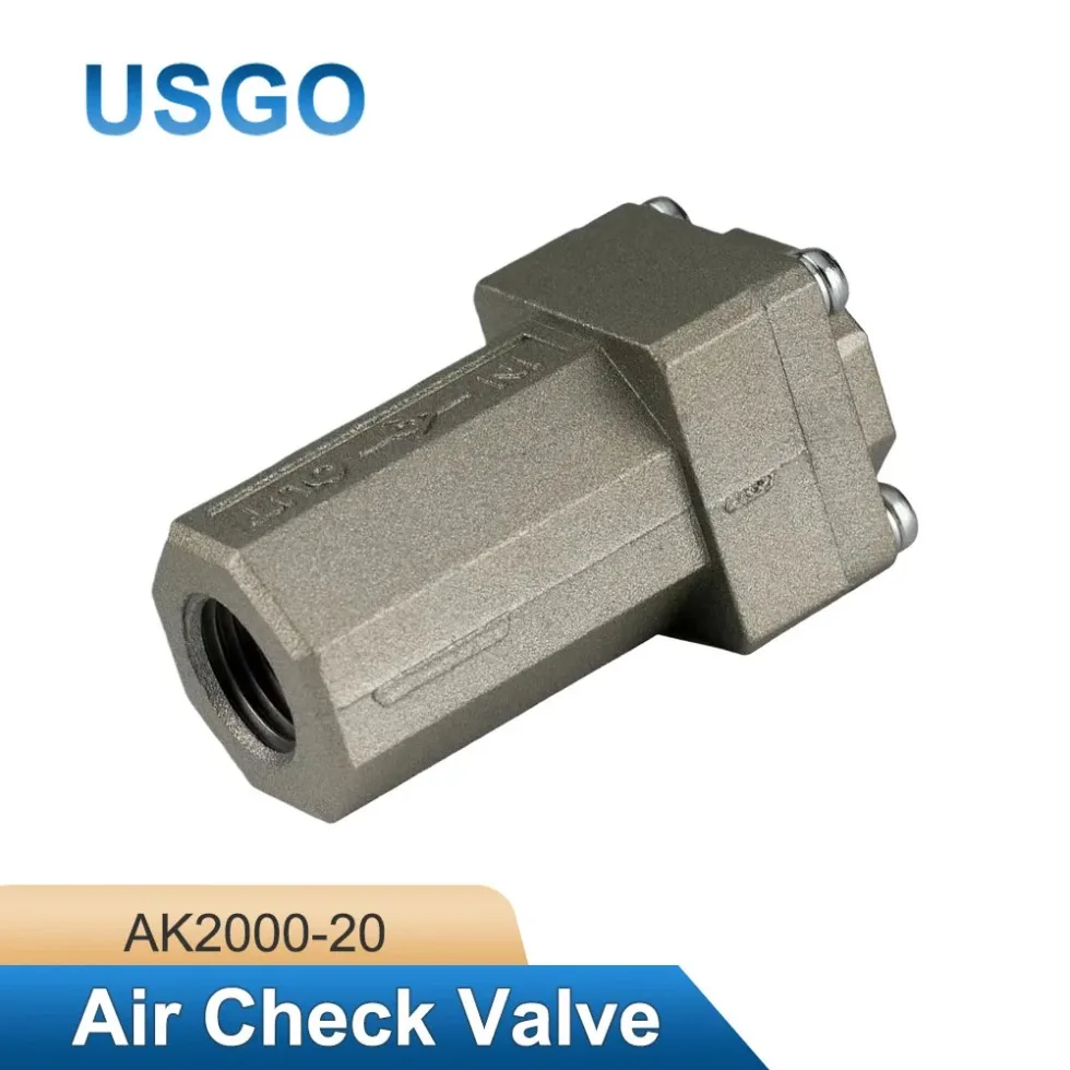 Air Check Valve OEM AK2000-20 Max.1.5 Mpa 1/4 Thread for Laser Machine Pneumatic System