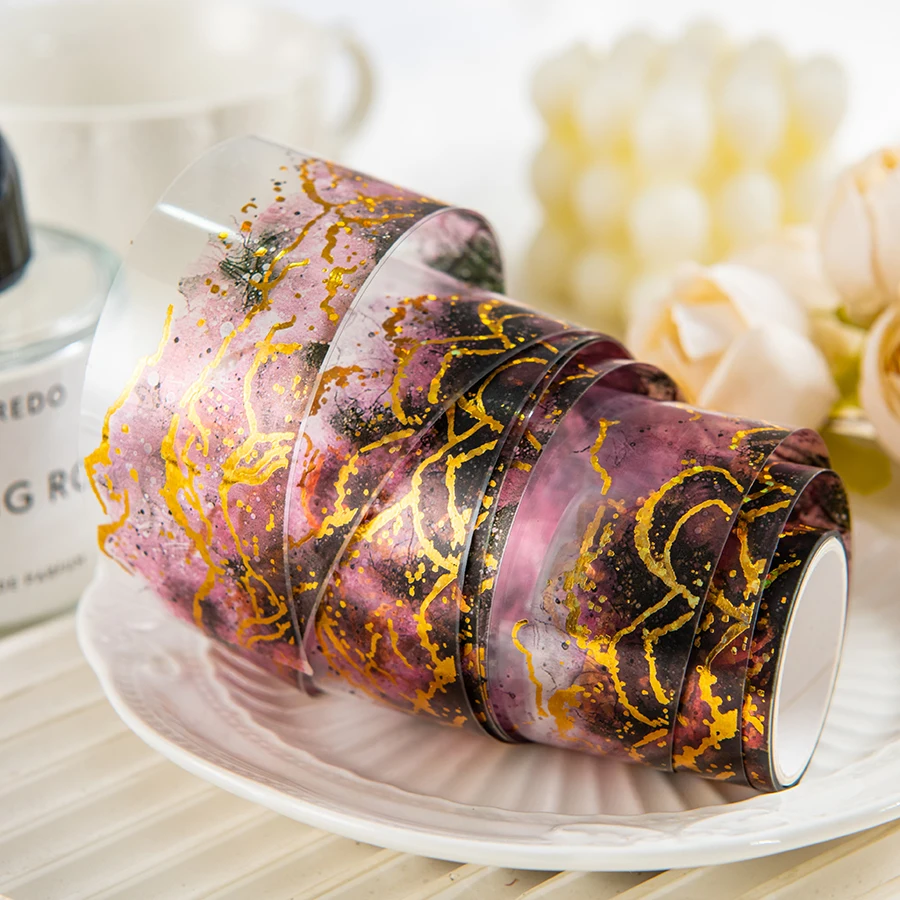 1/6 rollos de cinta de colores serie Heaven, autoadhesiva, impermeable, desechable, adecuada para decorar pegatinas de álbumes de recortes