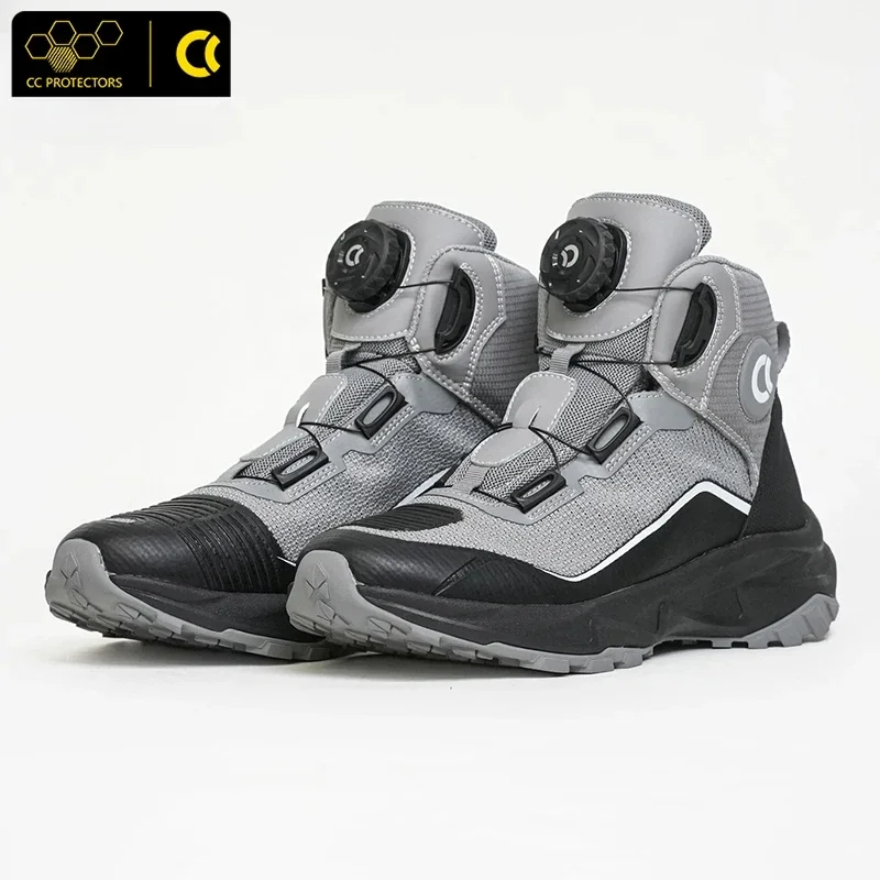 CC PROTECTORS Motorcycle Boots Men's and Women's Motorcycle Shoes Breathable, Non-slip and Wear Resistant Riding Shoes