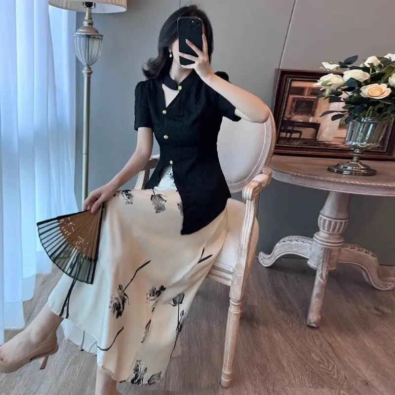

Long Women's Two Skirt Piece Set Maxi Summer Clothes 2025 Clothing New Arrivals Fashion in The Same Stylish Trend Female Outfits