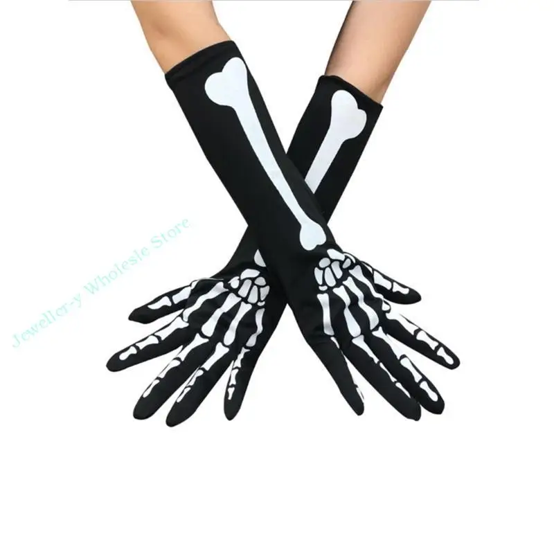 

R7UF Halloween Skeleton Gloves Glowing Glove Stocking Household Decoration