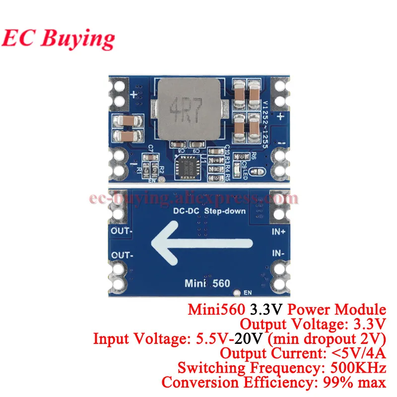 1Pc-20 Stuks Mini560 Pro 5A DC-DC Mini 560 PRO Step-Down Buck Gestabiliseerde Spanning Voedingsmodule 6-30V Naar 3.3V 5V 9V 12V Uitgang