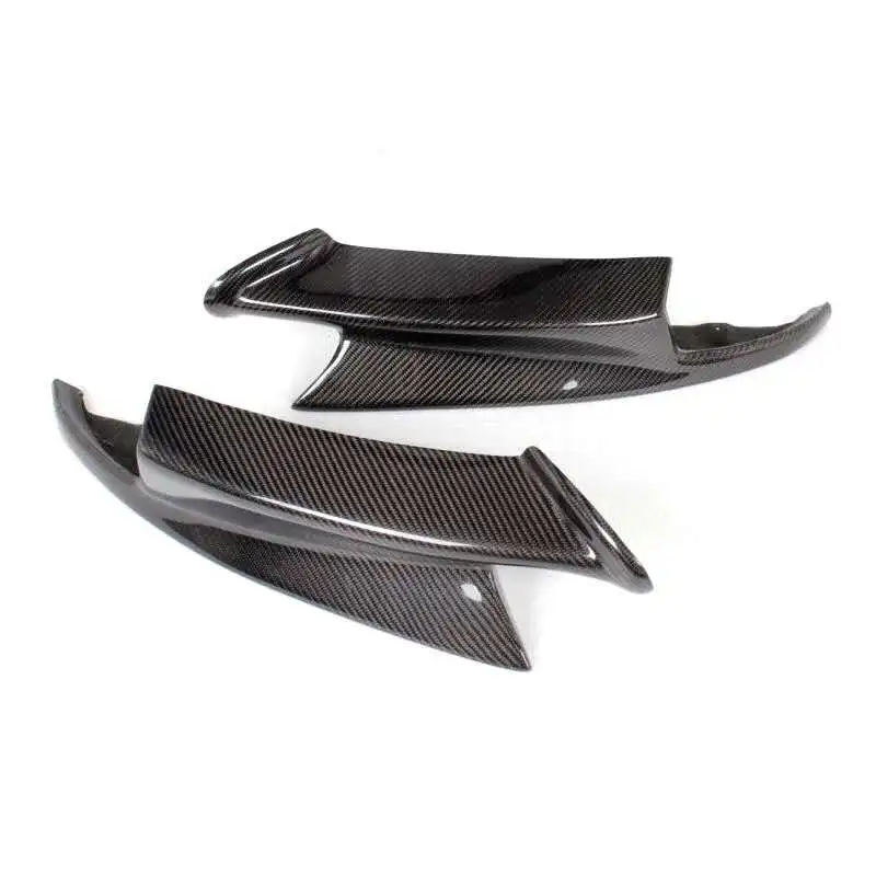 2 Pcs Real Carbon Fiber Front Bumper Lip Splitters For BMW 3 Series E90 E92 E93 M3 Coupe Sedan 2008-2014 Car Front Splitters