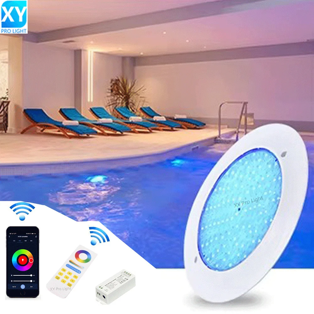 

35W RGB LED Swimming Pool Light IP68 Underwater Wall Hanging Without Opening 40W Outdoor Landscape Lighting APP Remote Control