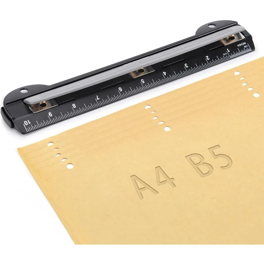 

Портативный 3-кольцевой дырокол для переплета Компактный офисный помощник с точной способностью сверления Идеально подходит для орган документов