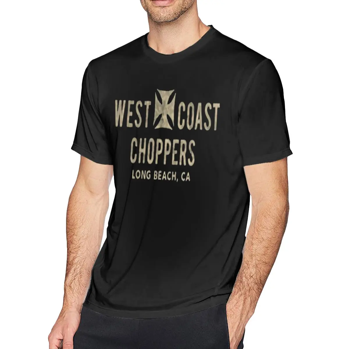 West Coast Choppers Eagle Printed T-Shirt Funny Men\'S Short Sleeve Loose Oversized T-Shirt Fashion Streetwear Summer Top