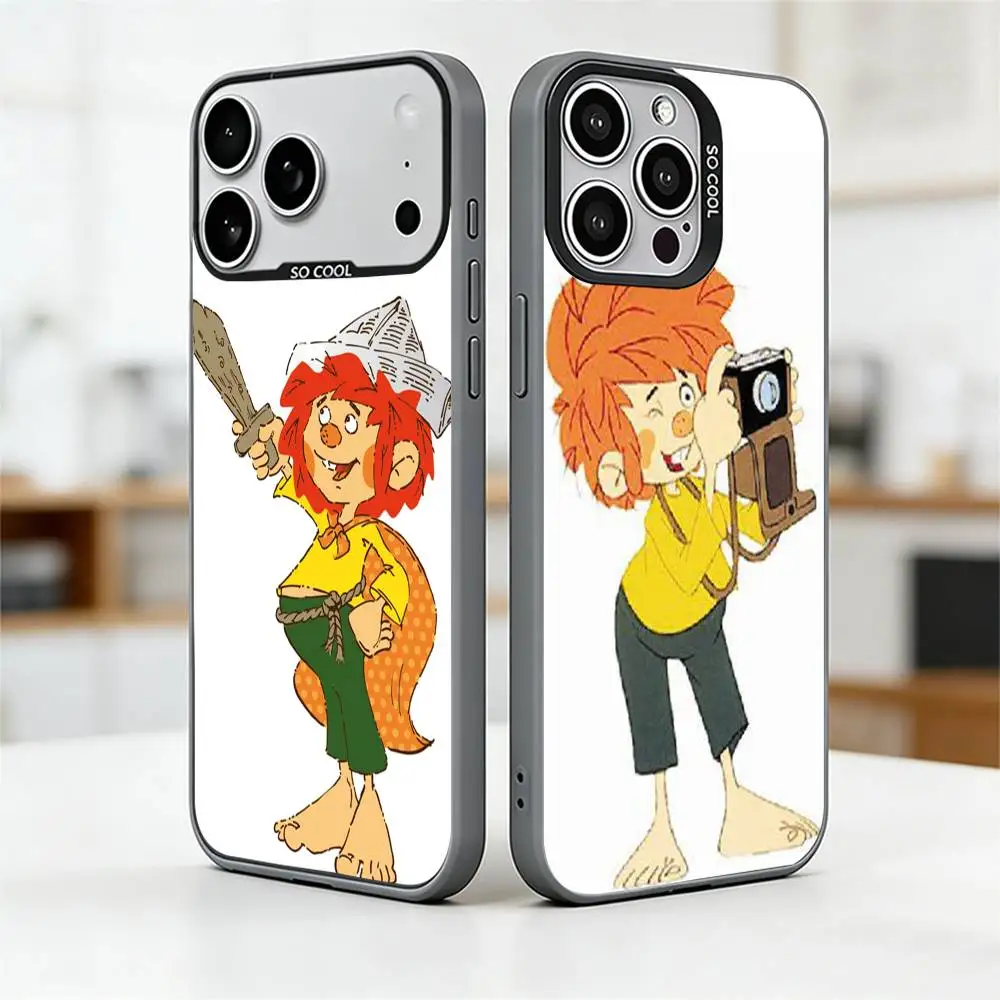 

Meister Eder und sein Pumuckl Phone Case For iPhone 17,16,15,14,13,12,11 Plus,Pro Max,XS,Colored Silver Plated Inside Cover