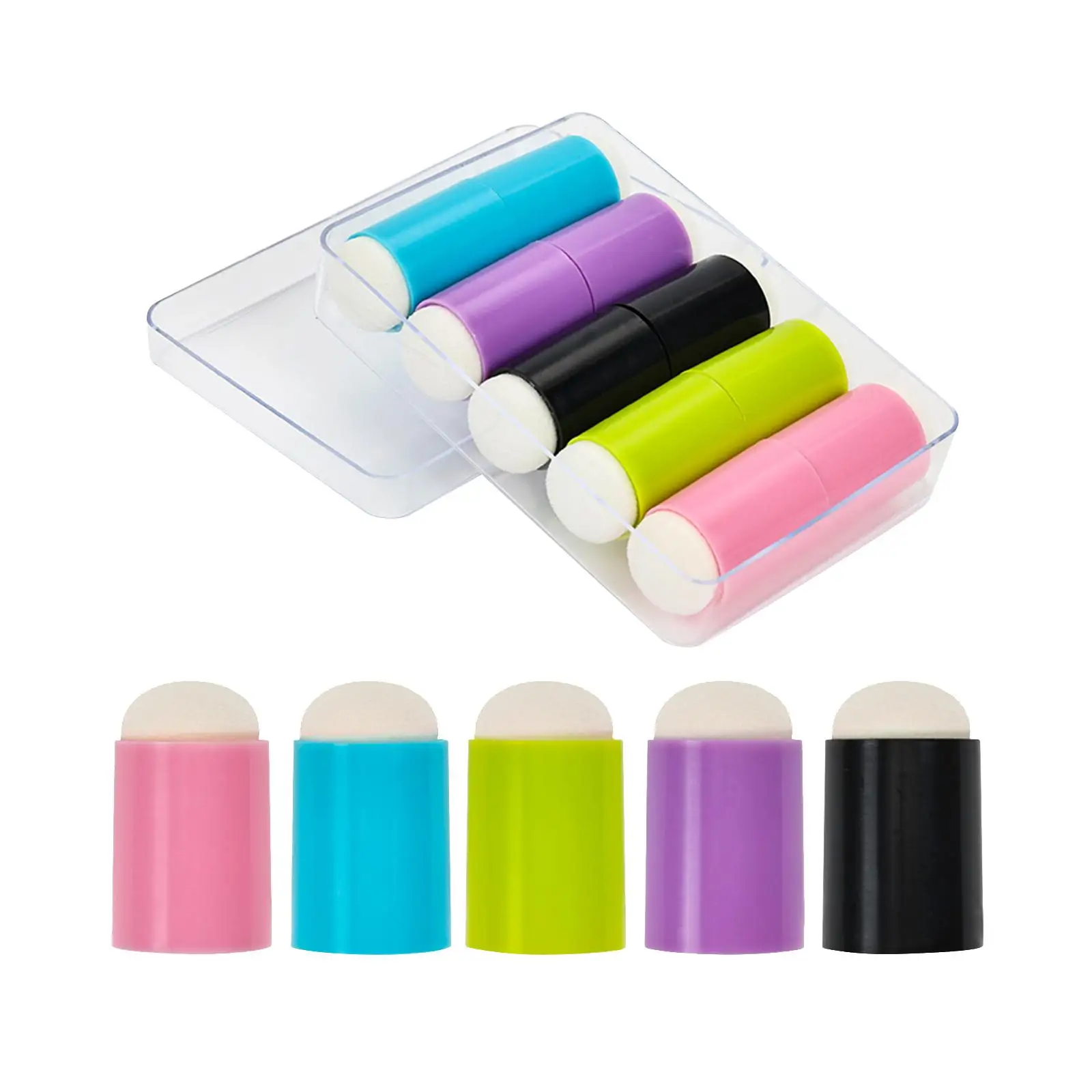 Painting Sponge Daubers Plastic Finger Tools for DIY Face Painting Card Making and Crafts