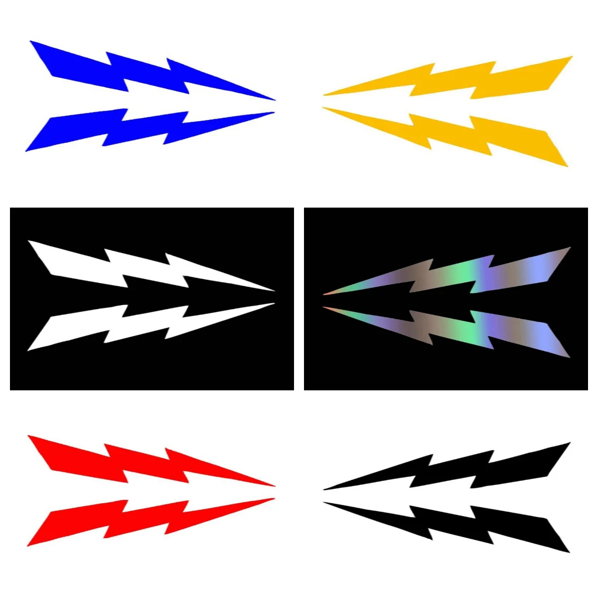 

1 Pair Lightning Motorcycle Stickers Reflective Car Body Waterproof Decal DIY Moto Helmet Windshield Side Body Decor 20*4cm