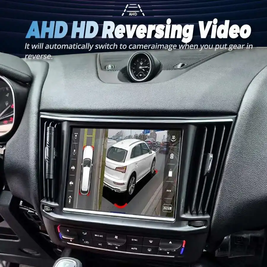 Radio Mobil Bluetooth Android 14 untuk Maserati Levante 2017-2024 Pemutar Video Multimedia Stereo Navigasi GPS Unit Kepala Carplay