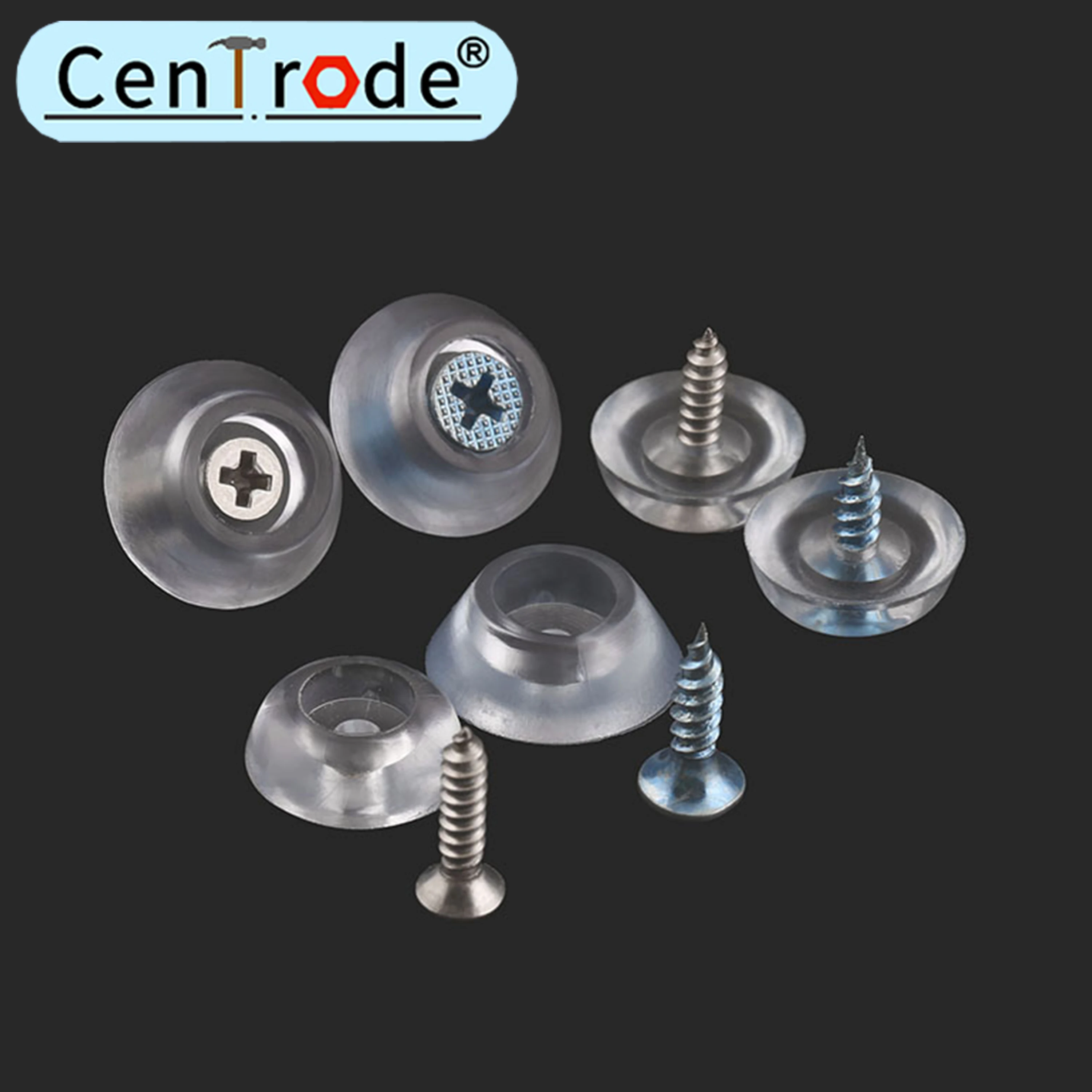 Silicone pad, transparent foot pad furniture nail antiskid pad soft rubber concave gasket dining chair pad 17mm 20mm