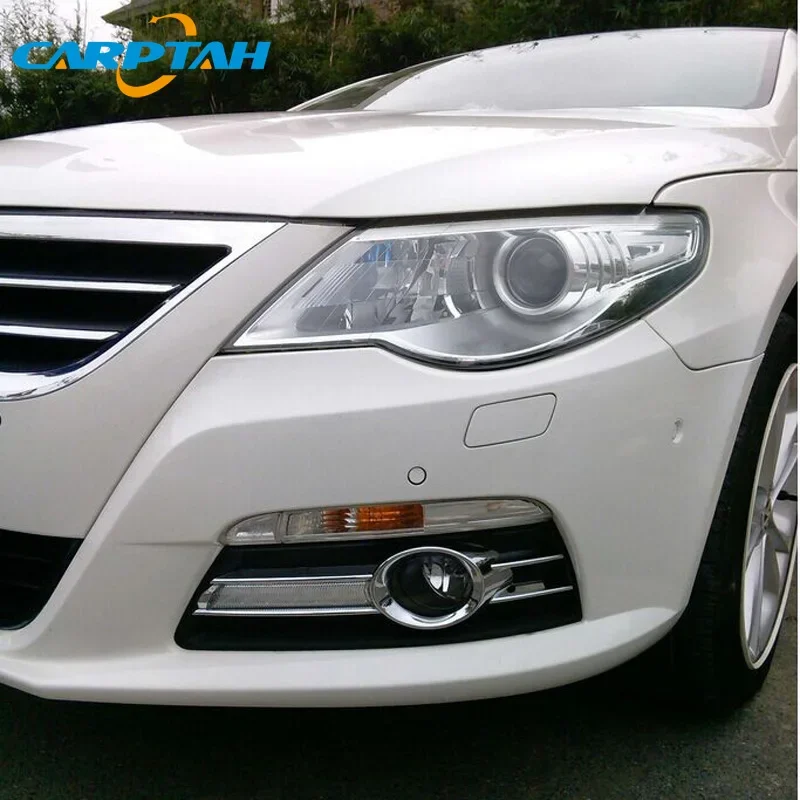 Car LED Daytime Running Lights DRL For Volkswagen VW Passat CC 2009 2010 2011 2012  Turn Signal Daylihgts Day Driving Headlamp