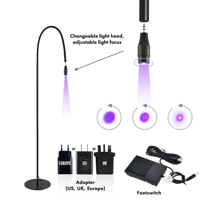 SENSE LASHES UV Lash Lamp Glue Curing Lamp Eyelash Extensions Floor Lamp Glue Quick Drying For Professional Lash Technicians