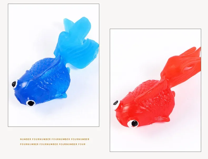 Kids Soft Rubber Gold Fish Baby Bath Toys for Children Simulation Mini Goldfish Water Toddler Fun Swimming Beach Gifts