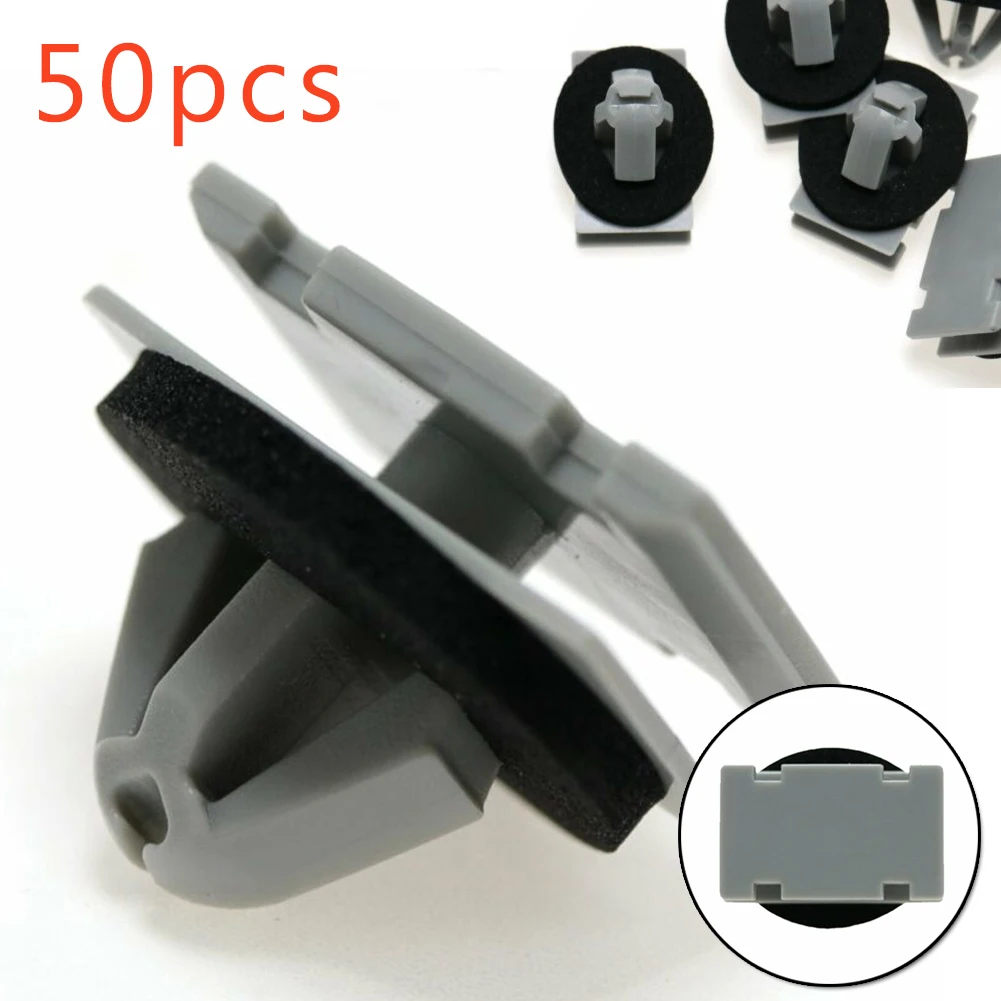 50Pcs Car Nylon Rocker Panel Moulding Clips Rocker Panel Moulding Clip Exterior Trim Fastener For Jeep For Cherokee