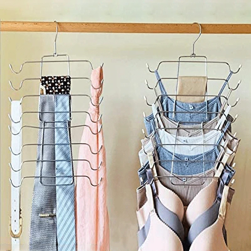 1 Pcs Home Wardrobe Sling Dress Storage And Organisation Hangers Foldable Multi-layer Lingerie Rack Multi-functional Storage