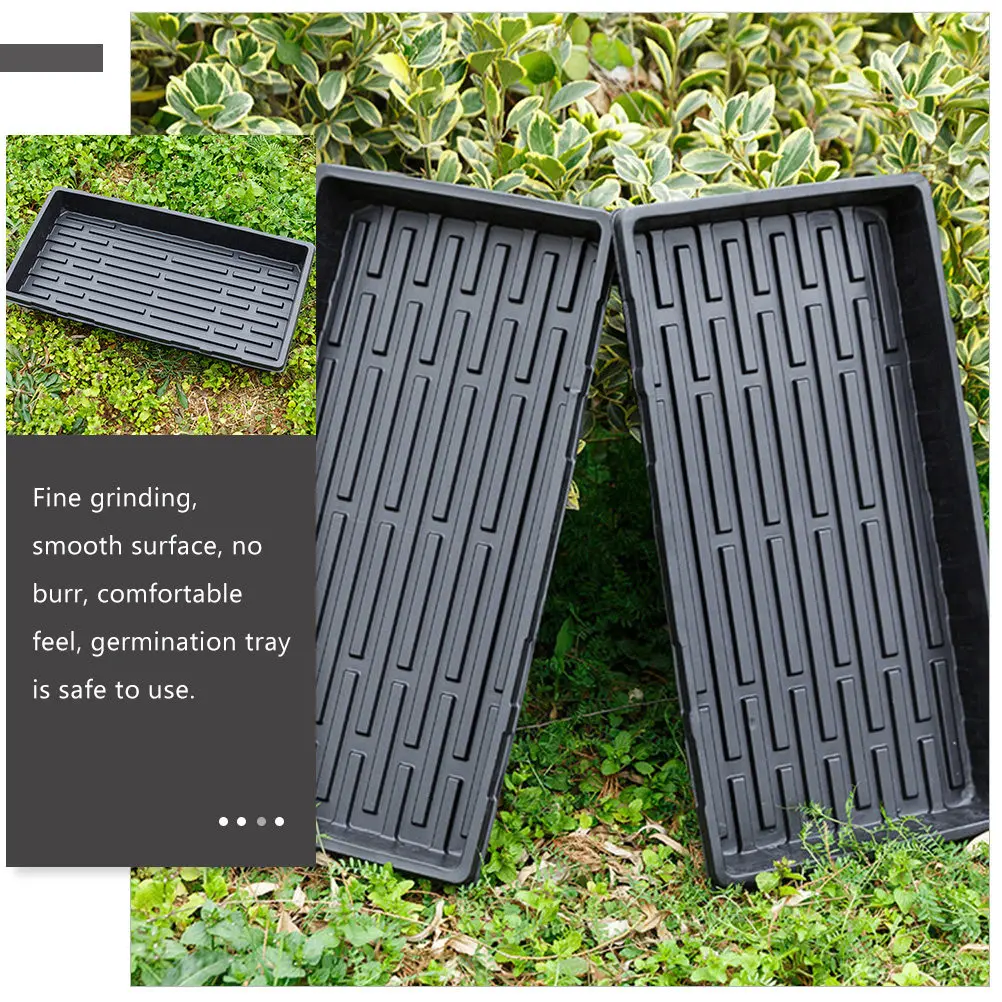 

Набор из 3 утолщенных многоразовых лотков для проращивания семян и выращивания рассады без дренажных отверстий