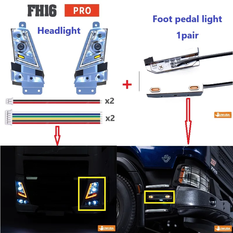RC 1/14 5V المصباح الخلفي نظام الإضاءة ل Tamiya 1/14 مركبة يتم التحكم بها عن بُعد FH16 XL750 56360 56362 56375 Noxion MFC-03 M24 أجزاء