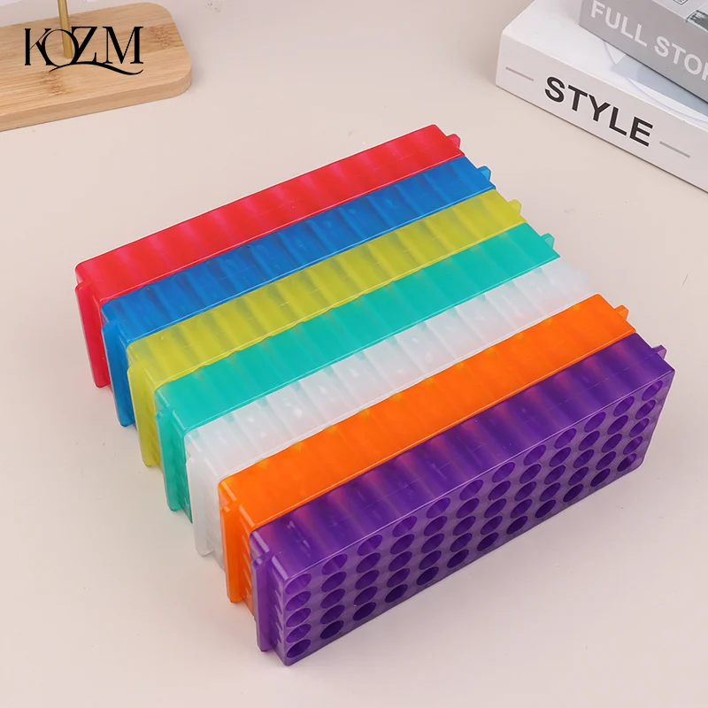 

Стойка для пробирок для центрифуги с 60 отверстиями, 2-сторонний держатель для пробирок, кронштейн, 0,5 мл/1,5 мл, поддержка пробирок для центрифуги, лабораторные принадлежности