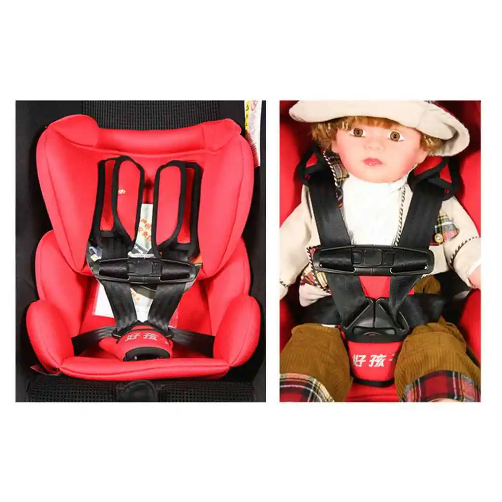 Baby Car Seat Safety Belt Clip Child Adjustable Automobile Interior Latch 5 Point Buckle Adjuster Knots Accessories