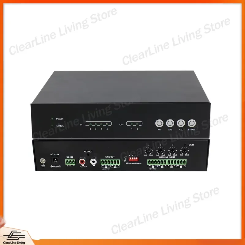 4 In 2 Out DSP Automatic Audio Processor Professional Digital Driver Sound Effects Car Stereo Amplifier Equalizer Noise
