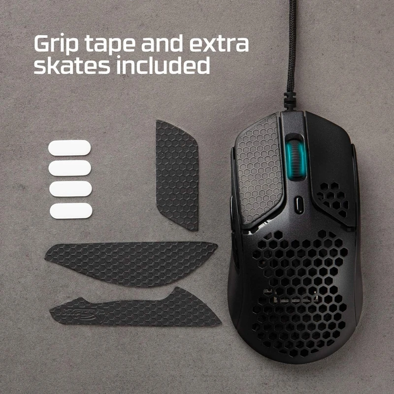 ماوس ألعاب بصري سلكي أصلي من HyperX Pulsefire Haste ماوس ألعاب خفيف الوزن 16000 ديسيبل متوحد الخواص 6 أزرار قابلة للبرمجة ماوس سلكي