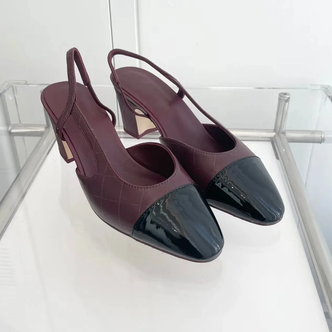 2026 Mixed Color Back Strap Pumps Sandals Shoes for Women Pointed Toe Heels Thin High Heels Wedding Shoes 2025 New Zapatillas Mu view 6