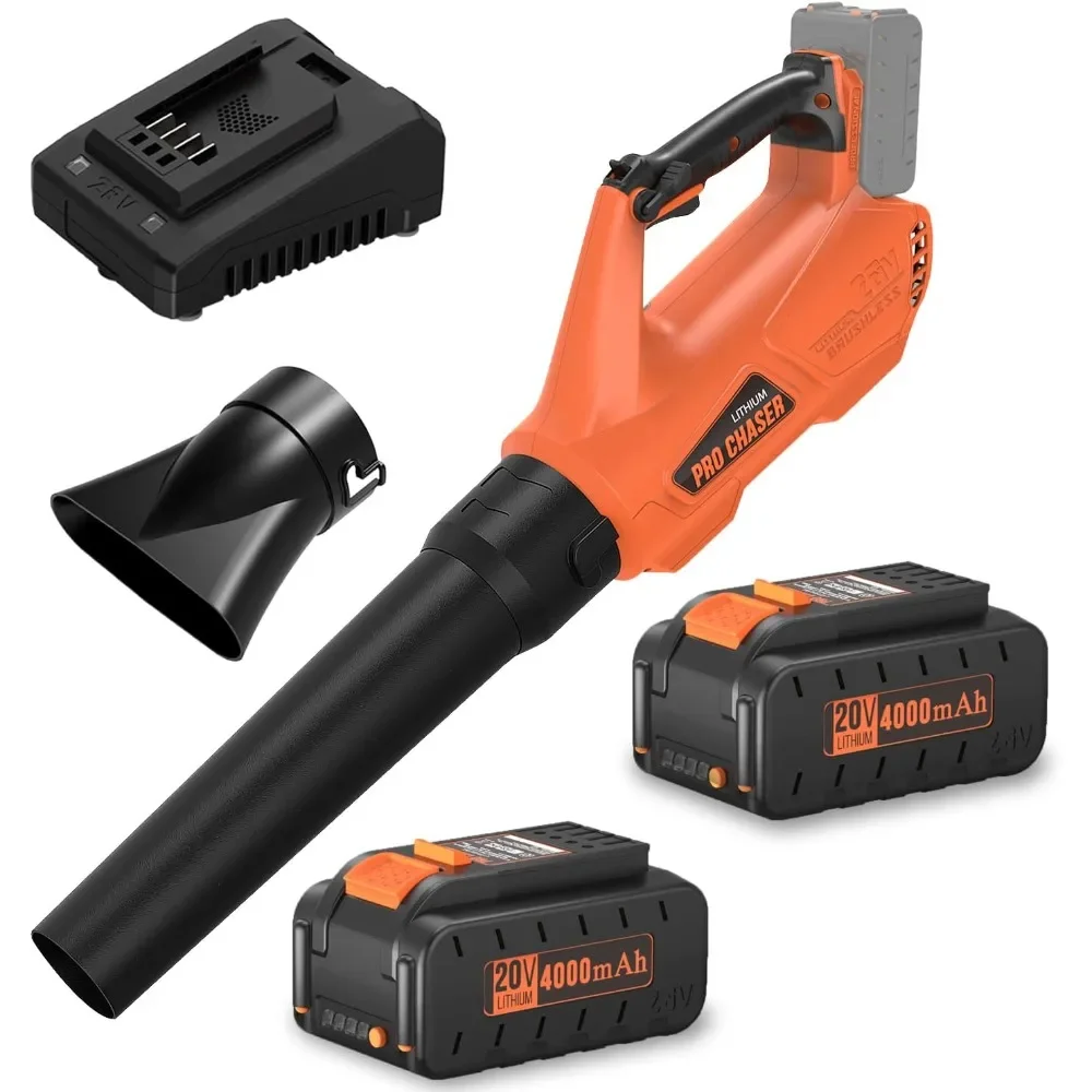 

Pro Chaser Battery Powered Cordless Blower - 380 CFM with 2 X 4.0Ah 20V Batteries & Fast Charger, Lightweight Electric Leaf